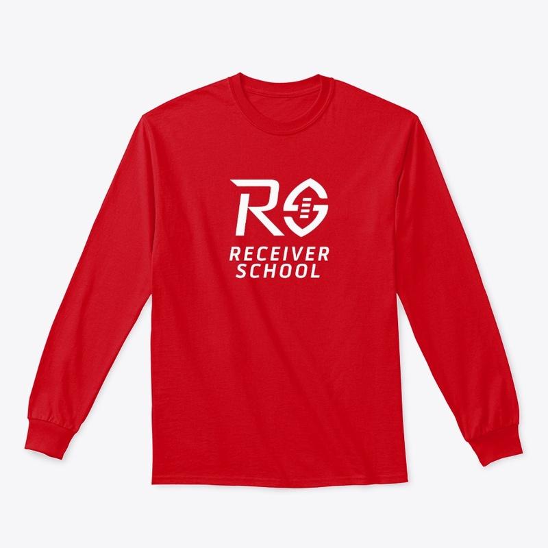 Receiver School | Red Long Sleeve Tee