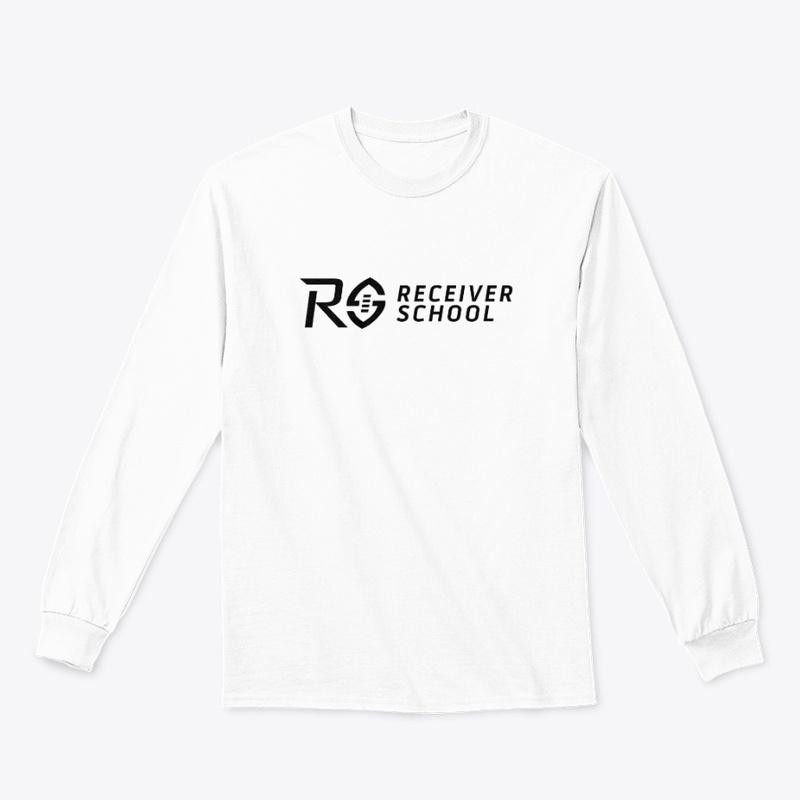 Receiver School | White Long Sleeve Tee