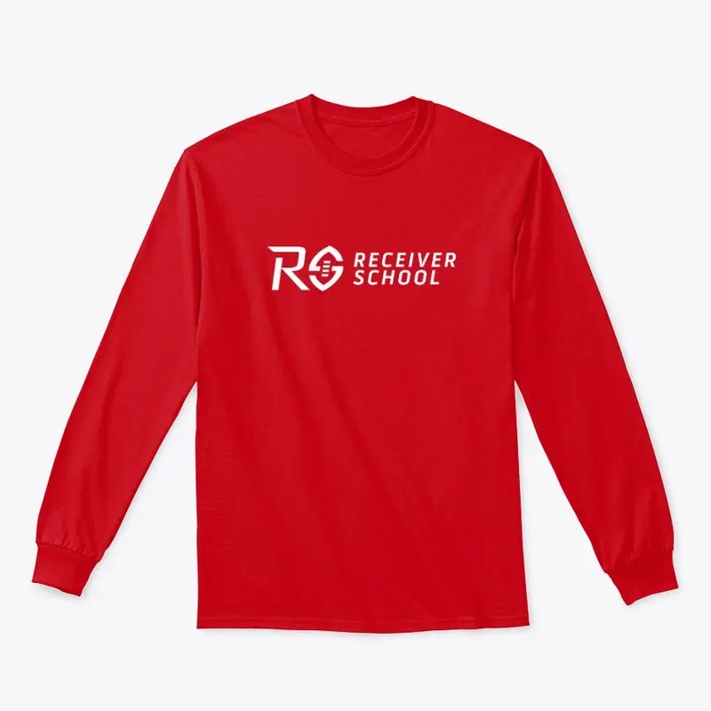 Receiver School | Red Long Sleeve Tee